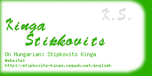 kinga stipkovits business card